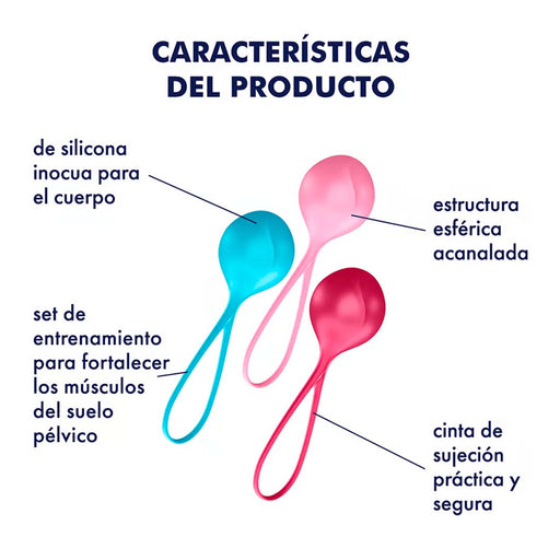 Bolas de Kegel Satisfyer Strengthening Balls X3 Flameantes