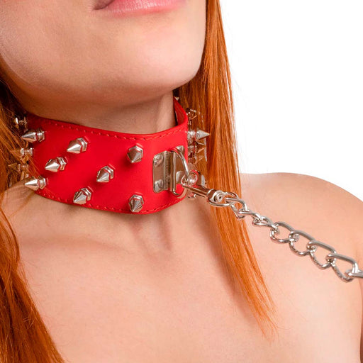 Collar Odes Rojo de BDSM Flameantes