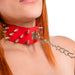 Collar Odes Rojo de BDSM Flameantes