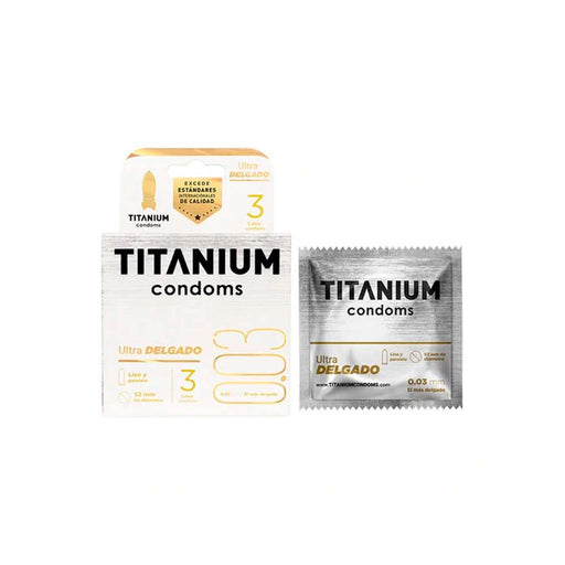 Condones Titanium Ultradelgados x3 Flameantes