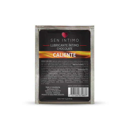Lubricante Oral Caliente Chocolate Sachet 7ml Sen Intimo Flameantes
