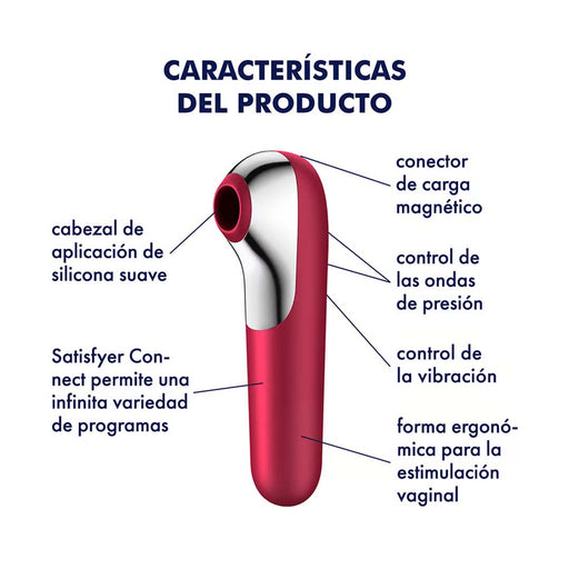 Succionador y Vibrador de Clitoris Dual Love de Satisfyer Flameantes
